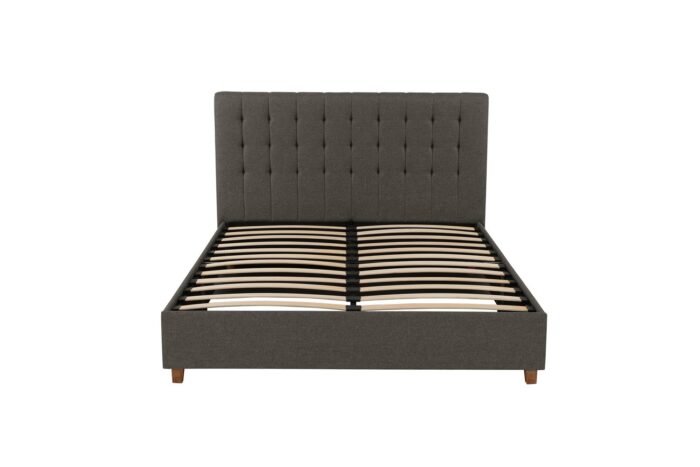 Dorel Emily Upholstered Linen Bed - King - Grey-30763