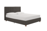 Dorel Emily Upholstered Linen Bed - King - Grey-30796
