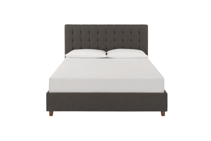 Dorel Emily Upholstered Linen Bed - King - Grey-30795