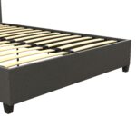 Dorel Emily Upholstered Linen Bed - King - Grey-30779