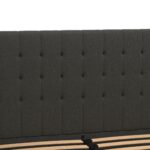 Dorel Emily Upholstered Linen Bed - King - Grey-30789