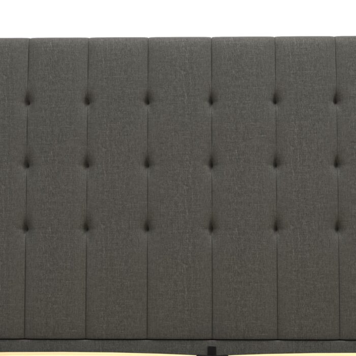 Dorel Emily Upholstered Linen Bed - King - Grey-30794