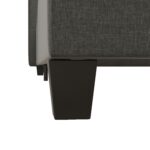 Dorel Emily Upholstered Linen Bed - King - Grey-30775