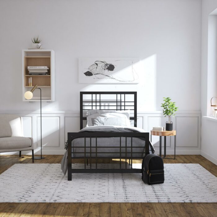 Dorel Burbank Metal Bed - Single - Black-30594