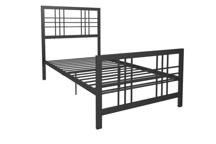 Dorel Burbank Metal Bed - Single - Black-0