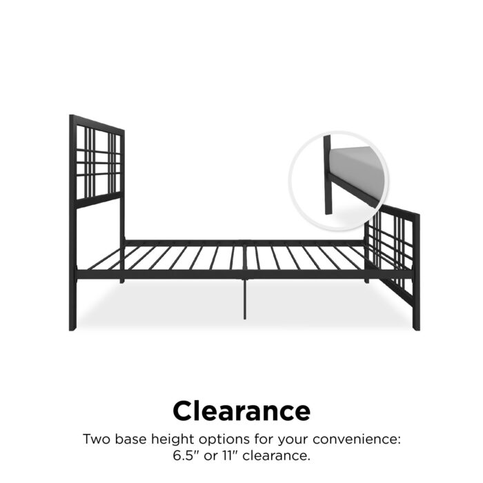Dorel Burbank Metal Bed - Single - Black-30589