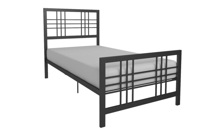 Dorel Burbank Metal Bed - Single - Black-30580