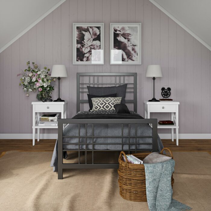 Dorel Burbank Metal Bed - Single - Black-30601