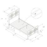 Dorel Burbank Metal Bed - Single - Black-30592