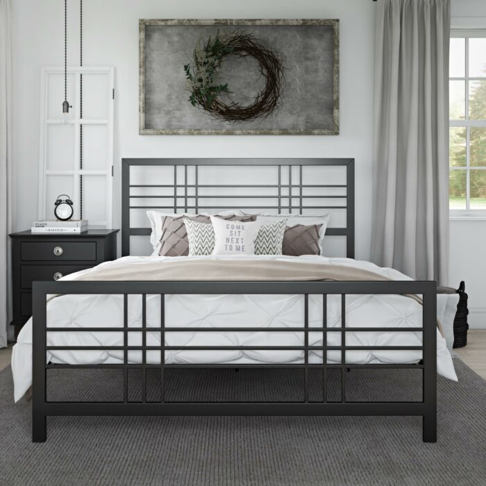 Dorel Burbank Metal Bed - King - Black-30650