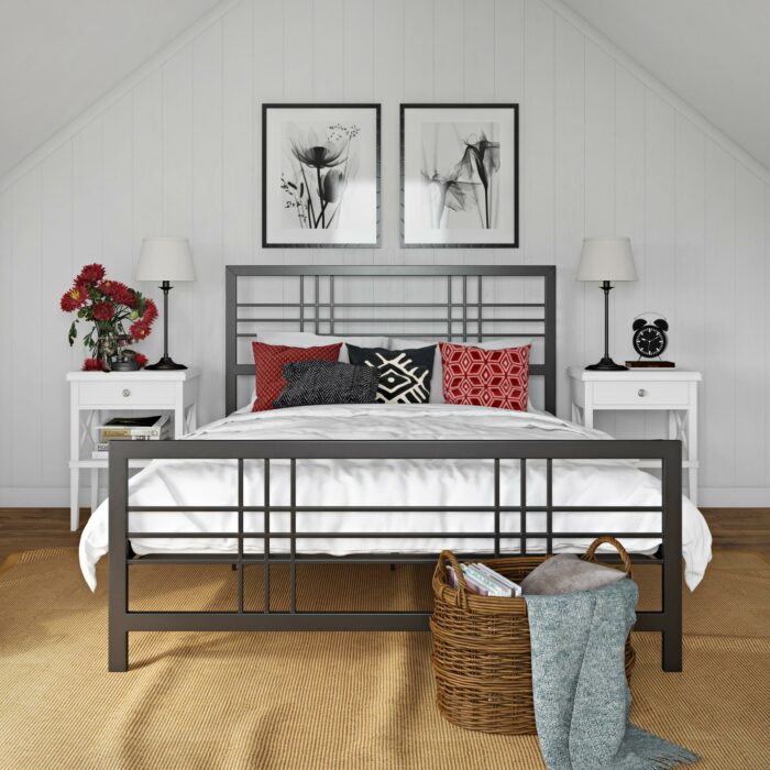 Dorel Burbank Metal Bed - King - Black-30653