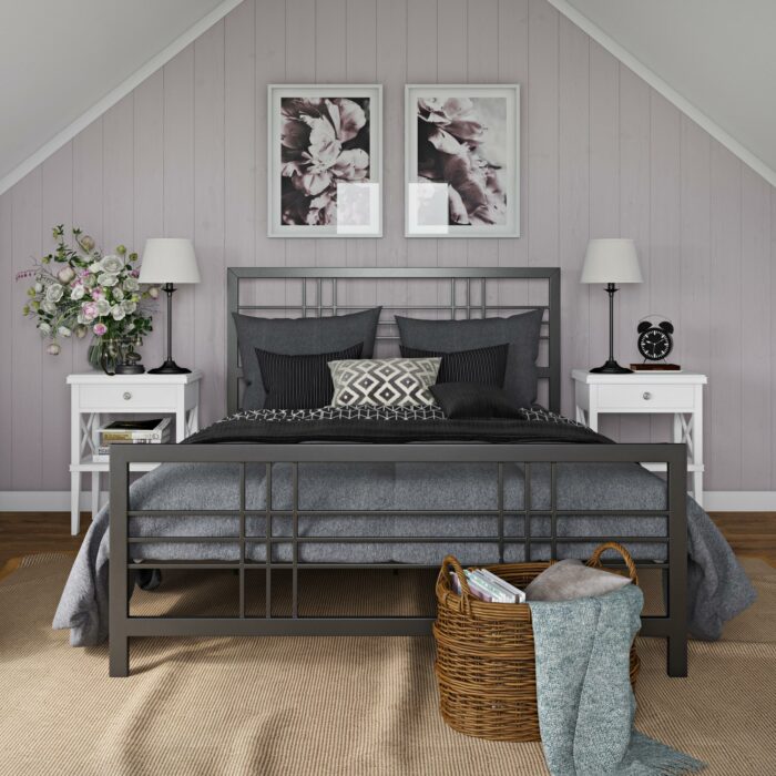 Dorel Burbank Metal Bed - King - Black-30652
