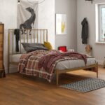 Dorel Giulia Modern Metal Bed - Double - Gold-30832