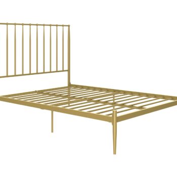 Dorel Giulia Modern Metal Bed - Double - Gold-0