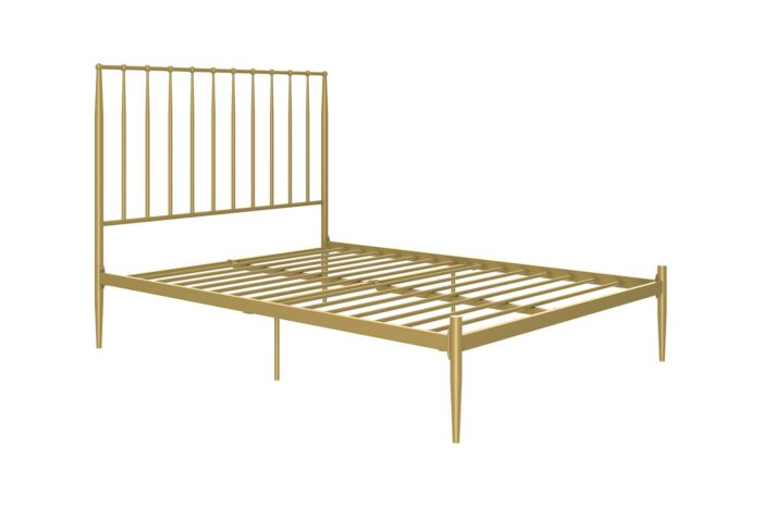 Dorel Giulia Modern Metal Bed - Double - Gold-0