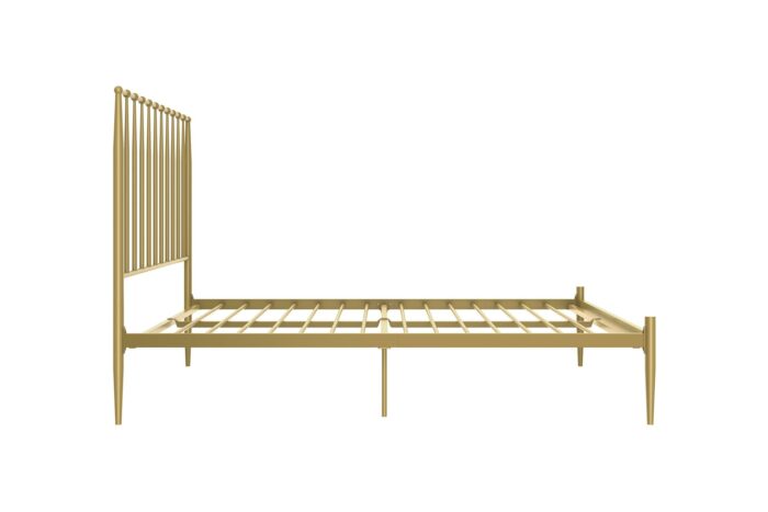 Dorel Giulia Modern Metal Bed - Double - Gold-30816