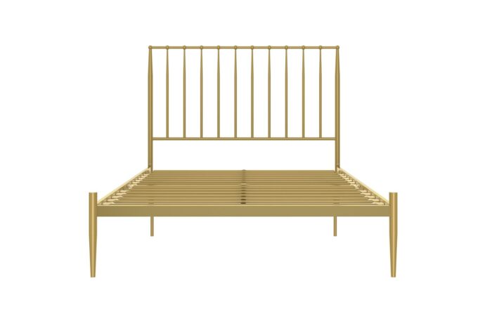 Dorel Giulia Modern Metal Bed - Double - Gold-30819