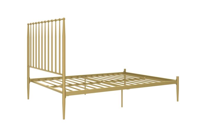 Dorel Giulia Modern Metal Bed - Double - Gold-30818