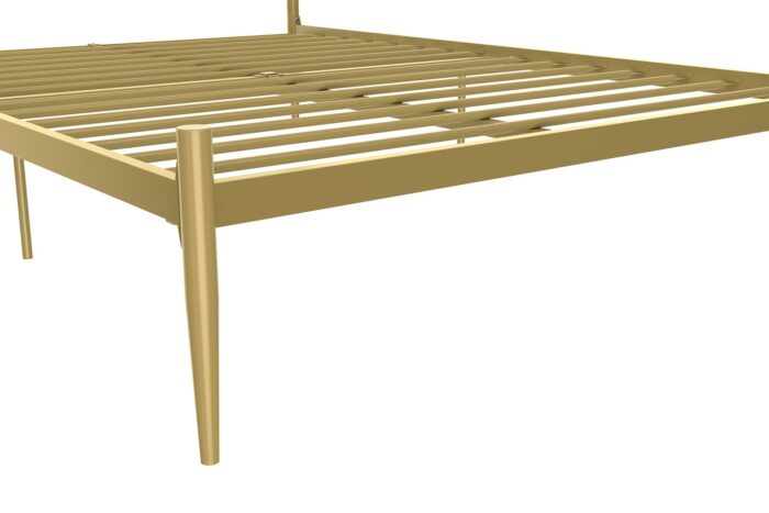 Dorel Giulia Modern Metal Bed - Double - Gold-30817