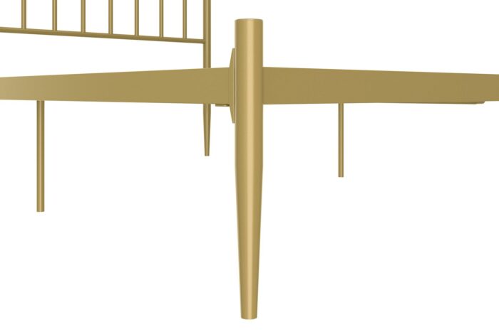 Dorel Giulia Modern Metal Bed - Double - Gold-30815