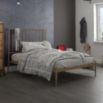 Dorel Giulia Modern Metal Bed - Double - Gold-30828