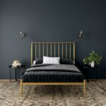 Dorel Giulia Modern Metal Bed - King - Gold-31041