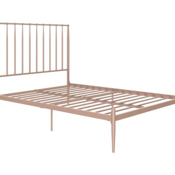 Dorel Giulia Modern Metal Bed - Double - Millennial Pink-0