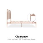 Dorel Giulia Modern Metal Bed - Double - Millennial Pink-30875