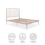 Dorel Giulia Modern Metal Bed - Double - Millennial Pink-30878