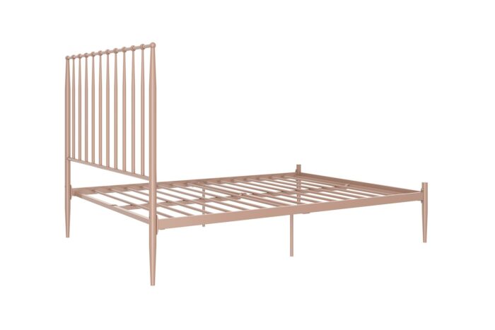 Dorel Giulia Modern Metal Bed - Double - Millennial Pink-30871