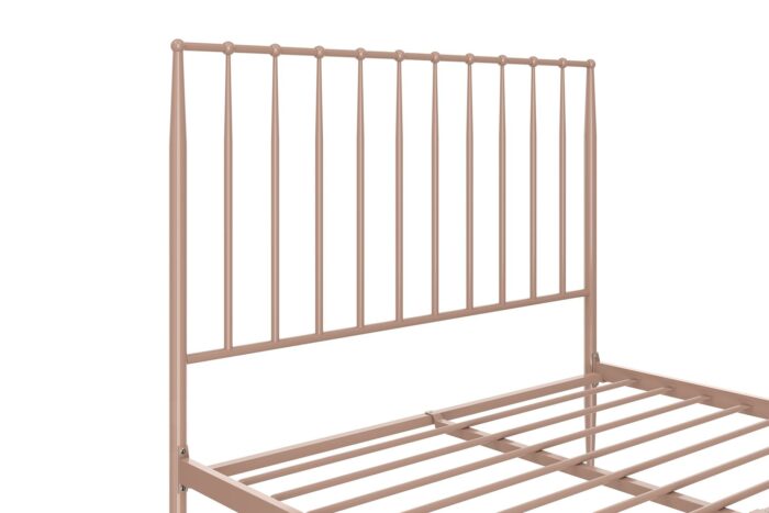 Dorel Giulia Modern Metal Bed - Double - Millennial Pink-30874