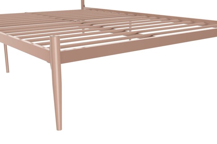 Dorel Giulia Modern Metal Bed - Double - Millennial Pink-30873