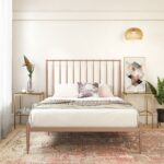 Dorel Giulia Modern Metal Bed - Double - Millennial Pink-30884