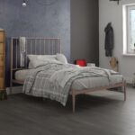Dorel Giulia Modern Metal Bed - Double - Millennial Pink-30883