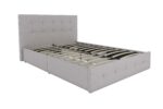 Dorel Rose Upholstered Linen Bed With Storage - Double - Grey-31270