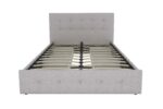 Dorel Rose Upholstered Linen Bed With Storage - Double - Grey-31272
