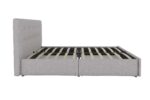 Dorel Rose Upholstered Linen Bed With Storage - Double - Grey-31266