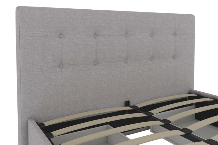 Dorel Rose Upholstered Linen Bed With Storage - Double - Grey-31290