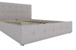 Dorel Rose Upholstered Linen Bed With Storage - Double - Grey-31277