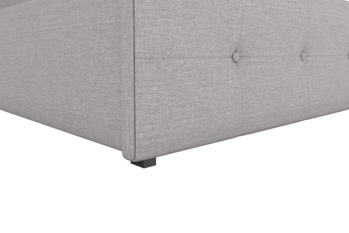Dorel Rose Upholstered Linen Bed With Storage - Double - Grey-31295