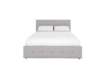 Dorel Rose Upholstered Linen Bed With Storage - Double - Grey-31262