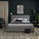 Dorel Rose Upholstered Linen Bed With Storage - King - Grey-31358