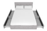 Dorel Rose Upholstered Linen Bed With Storage - King - Grey-31336