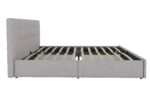Dorel Rose Upholstered Linen Bed With Storage - King - Grey-31334