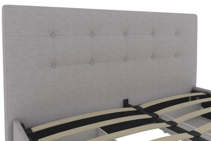 Dorel Rose Upholstered Linen Bed With Storage - King - Grey-31354
