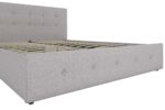 Dorel Rose Upholstered Linen Bed With Storage - King - Grey-31351