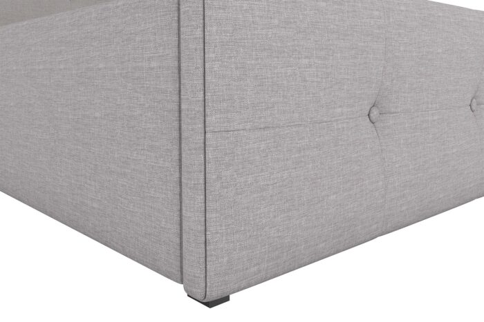 Dorel Rose Upholstered Linen Bed With Storage - King - Grey-31359