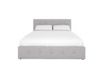 Dorel Rose Upholstered Linen Bed With Storage - King - Grey-31332
