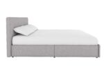 Dorel Rose Upholstered Linen Bed With Storage - King - Grey-31331