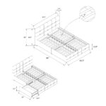 Dorel Rose Upholstered Linen Bed With Storage - King - Grey-31347